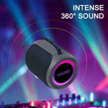 Load image into Gallery viewer, 40W Portable Speaker Stereo Subwoofer IPX7 Waterproof with Ambient Light and Dual Microphone Karaoke Wireless Speaker