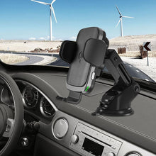 Load image into Gallery viewer, Wireless Car Charger,10W Qi Fast Charging Auto-Clamping Car Mount,Windshield Dashboard Air Vent Phone Holder