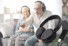 Load image into Gallery viewer, TH01 Wireless Headphones for TV with USB Receivers, TV Headset for Seniors, Comfortable Wearing.