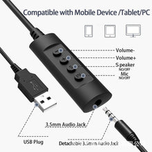 Load image into Gallery viewer, CH01 Amazon top seller call center USB headset, HD microphone noise cancelling.