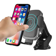 Load image into Gallery viewer, Wireless Car Charger,10W Qi Fast Charging Auto-Clamping Car Mount,Windshield Dashboard Air Vent Phone Holder