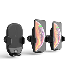 Load image into Gallery viewer, Fast Wireless Car Charger Mount Kit, One Touch Automatic Clamping Qi Cell Phone 10W Power Charging Air Vent Dashboard Holder