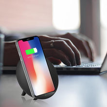 Load image into Gallery viewer, Sport Stereo Fast Charging Wireless Charger Pad Qi Standard Wireless Charger Stand - Black