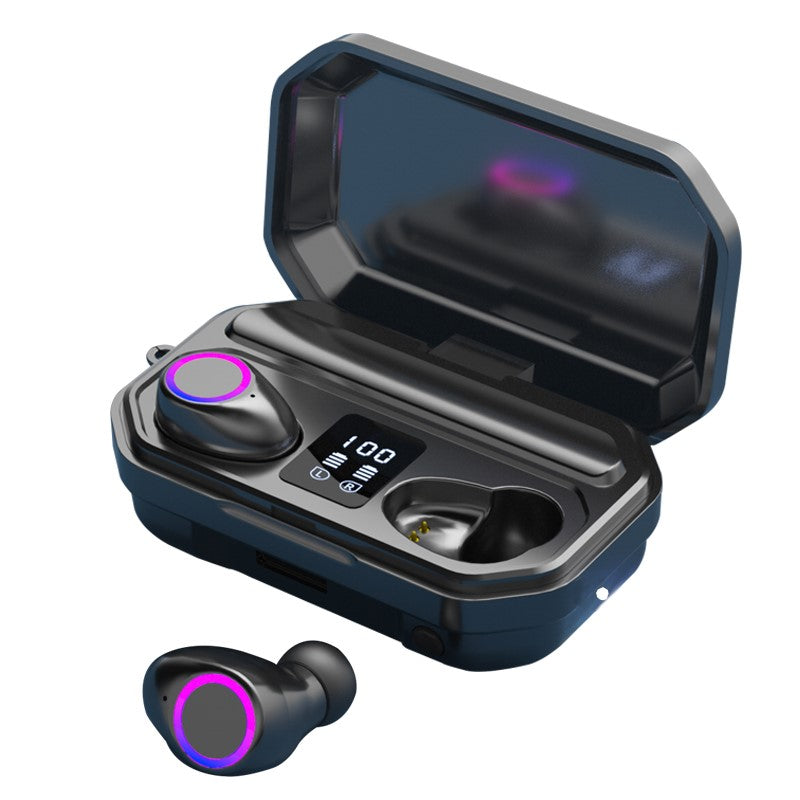 TE03 Wireless earbuds, 2000mAh TWS earphone earbuds, can charge cell phones.