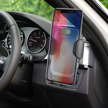 Load image into Gallery viewer, Wireless Car Charger,10W Qi Fast Charging Auto-Clamping Car Mount,Windshield Dashboard Air Vent Phone Holder
