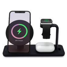 Load image into Gallery viewer, 3 IN 1 Magnetic Wireless Charging Stand wireless fast charging mobile phone iWatch iPod
