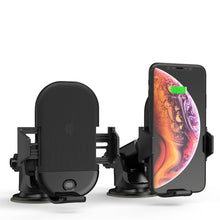 Load image into Gallery viewer, Fast Wireless Car Charger Mount Kit, One Touch Automatic Clamping Qi Cell Phone 10W Power Charging Air Vent Dashboard Holder
